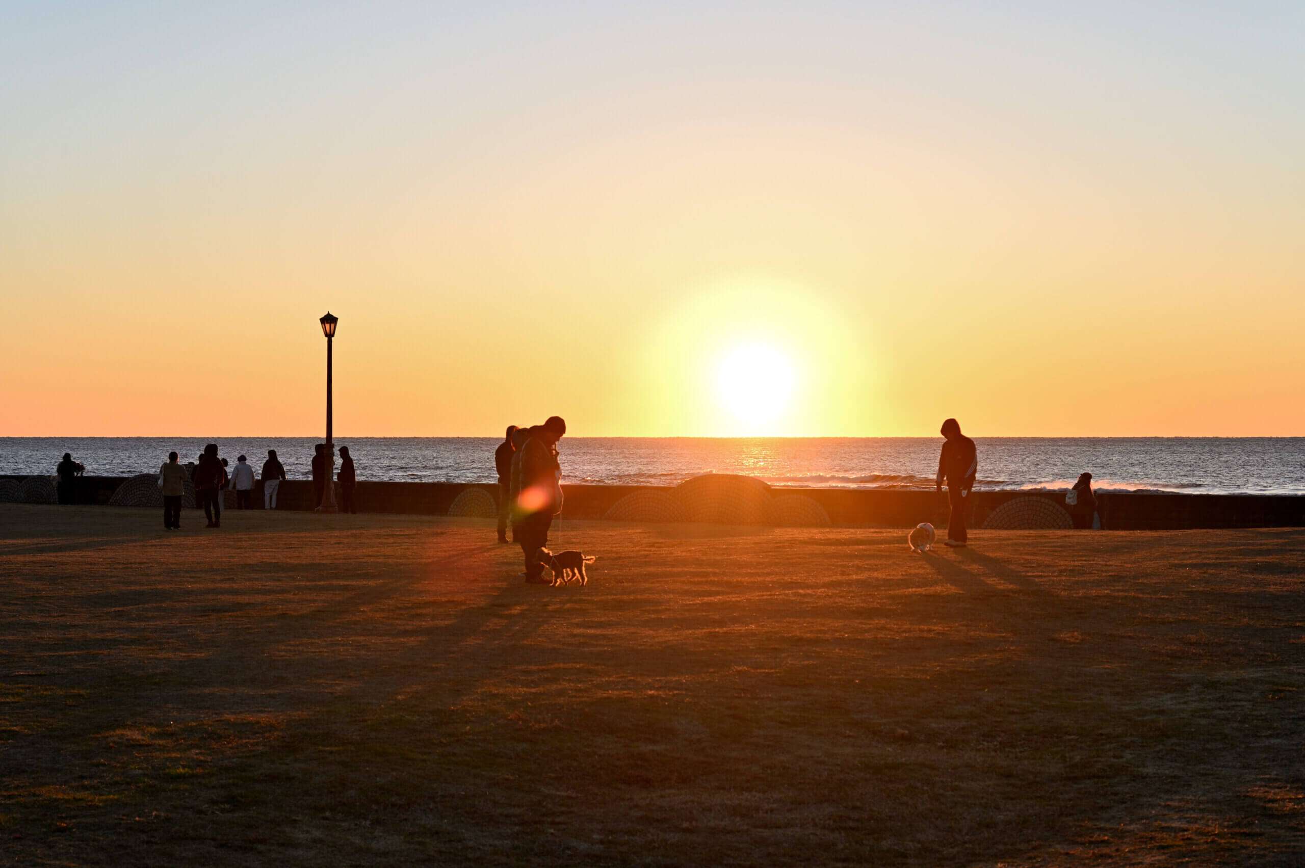 潮風王国芝生広場の日の出